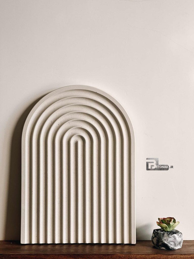 دکوری سینی و شیپ شیاردار طرح رنگین کمان