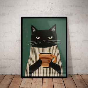 تابلو دکوراتیو طرح گربه و پت خانگی